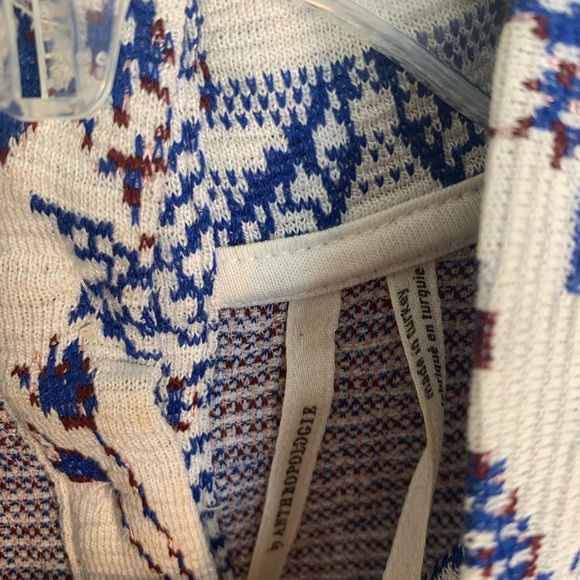 Anthropologie Agnes Jacquard Tank blue motif size S - Picture 3 of 7